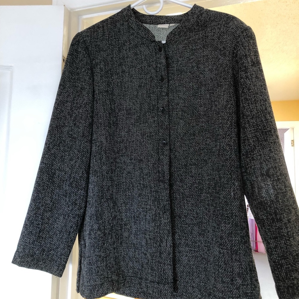 Jones New York Black and White Woven Blazer